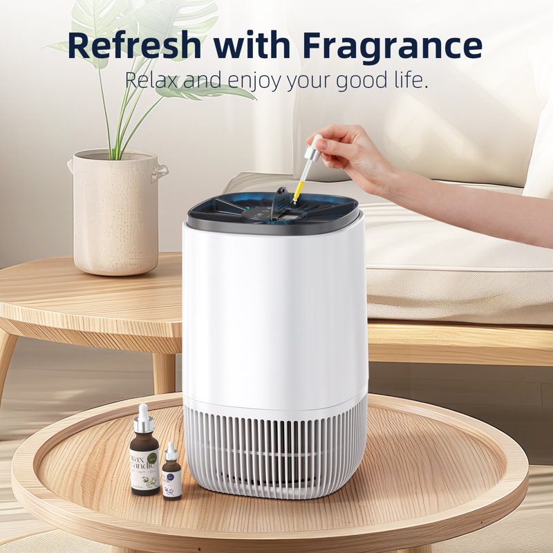 Kloudic Air Purifiers for Home HEPA Air Cleaner For Smoke Pollen Pet Dander Hair Portable Air Purifiers For Bedroom Office Living Room Wayfair